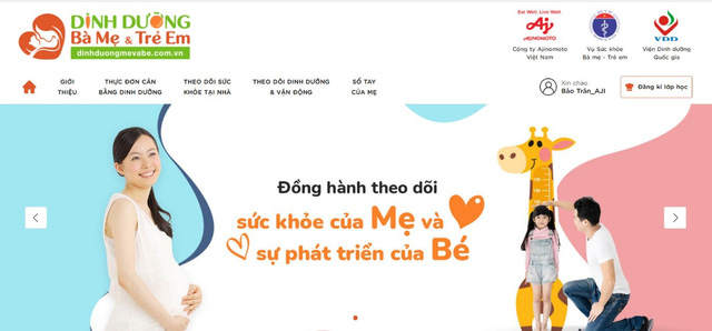 Phần mềm dinh dưỡng mẹ và bé với nhiều tính năng hữu ích