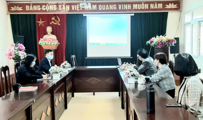 Các học viên tham gia hội nghị tại điểm cầu CDC Nghệ An