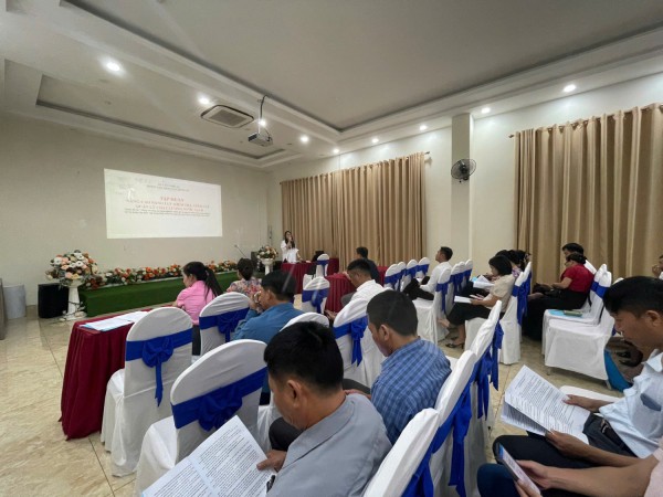 Tập huấn nâng cao năng lực kiểm nghiệm, đánh giá và quản lý chất lượng nước sạch tại các hệ thống cấp nước tập trung hoàn chỉnh năm 2024 tại huyện Anh Sơn