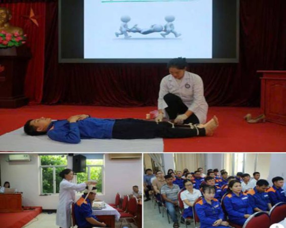 HUẤN LUYỆN VỀ SƠ CẤP CỨU TẠI CƠ SỞ LAO ĐỘNG