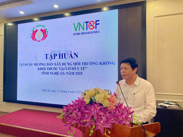 DS. Trần Minh Tuệ, Phó Giám đốc Sở Y tế Nghệ An phát biểu khai mạc