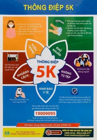 Thông điệp 5k- " Lá chắn thép" trong phòng chống đại dịch COVID-19
