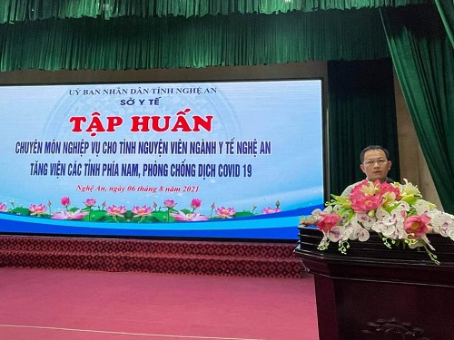Sở Y tế tổ chức tập huấn phòng và kiểm soát lây nhiễm SARS-CoV-2 cho thành viên tham gia đoàn công tác chi viện cho các tỉnh Miền Nam