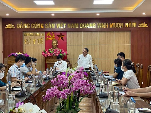 Sở Y tế tổ chức Hội nghị trực tuyến triển khai các biện pháp Phòng chống dịch COVID-19 với các huyện: Quỳnh Lưu, Kỳ Sơn, Tương Dương, Anh Sơn; Thị Xã Hoàng Mai