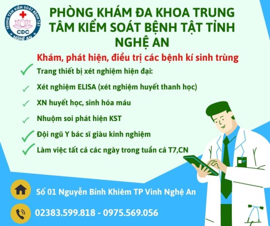 Địa chỉ tin cậy khám, phát hiện, điều trị bệnh kí sinh trùng