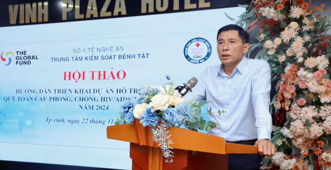Trung tâm Kiểm soát bệnh tật tỉnh Tổ chức Hội thảo hướng dẫn triển khai Dự án hỗ trợ kỷ thuật Quỹ toàn cầu phòng, chống HIV/AIDS năm 2024