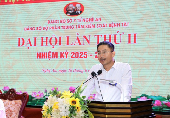 Đại hội Đảng bộ bộ phận Trung tâm Kiểm soát bệnh tật tỉnh Nghệ An, nhiệm kỳ 2025 - 2030