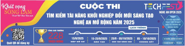 Sở Y tế: Đôn đốc tuyên truyền, phổ biến và hỗ trợ đăng ký tham gia cuộc thi Tìm kiếm Tài năng Khởi nghiệp sáng tạo Nghệ An mở rộng 2025 (Techfest Nghệ An open 2025) 