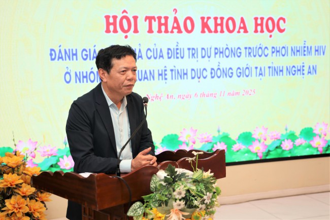 Nghệ An Hội thảo khoa học tổng kết đề tài “Đánh giá hiệu quả của điều trị dự phòng trước phơi nhiễm HIV ở nhóm nam quan hệ tình dục đồng giới tại tỉnh Nghệ An”