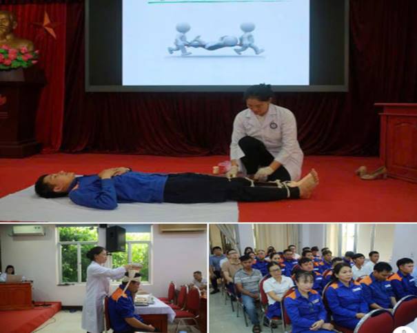 HUẤN LUYỆN VỀ SƠ CẤP CỨU TẠI CƠ SỞ LAO ĐỘNG